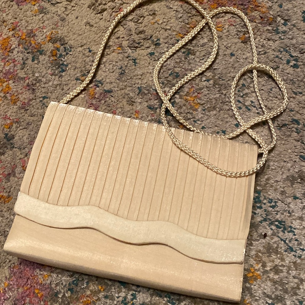 Vintage Sasha Ivory Satin Evening Bag